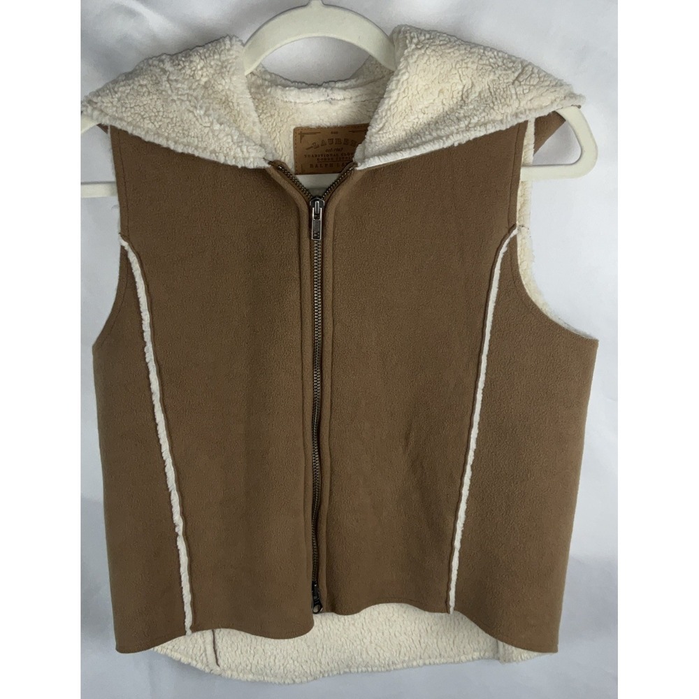 Lauren Ralph Lauren Petite Women's Sherpa Lined Faux Shearling Camel Vest